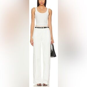 Good American Good Skate Trousers Cloud White Size 10